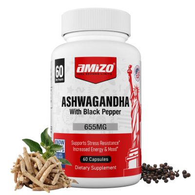 AMIZO Ashwagandha Supplements 650mg, 60 Capsules