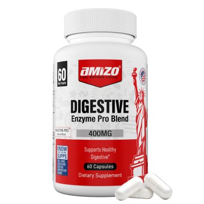 AMIZO Digestive Enzymes with Probiotics & Prebiotics, 60 Capsules