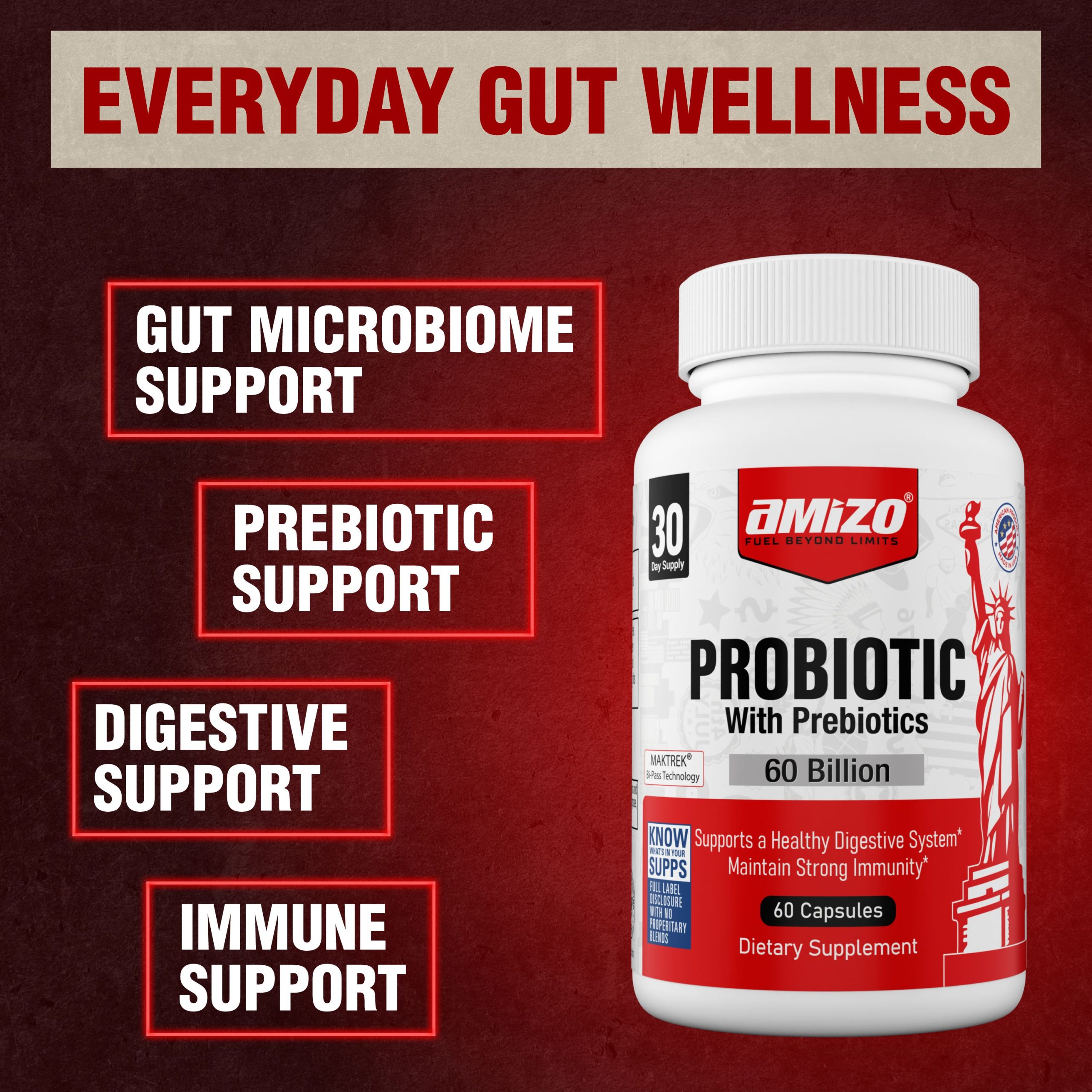 AMIZO Probiotics for Women, 600 Billion CFU Probiotic with Prebiotic, 60 Capsules - Image 7