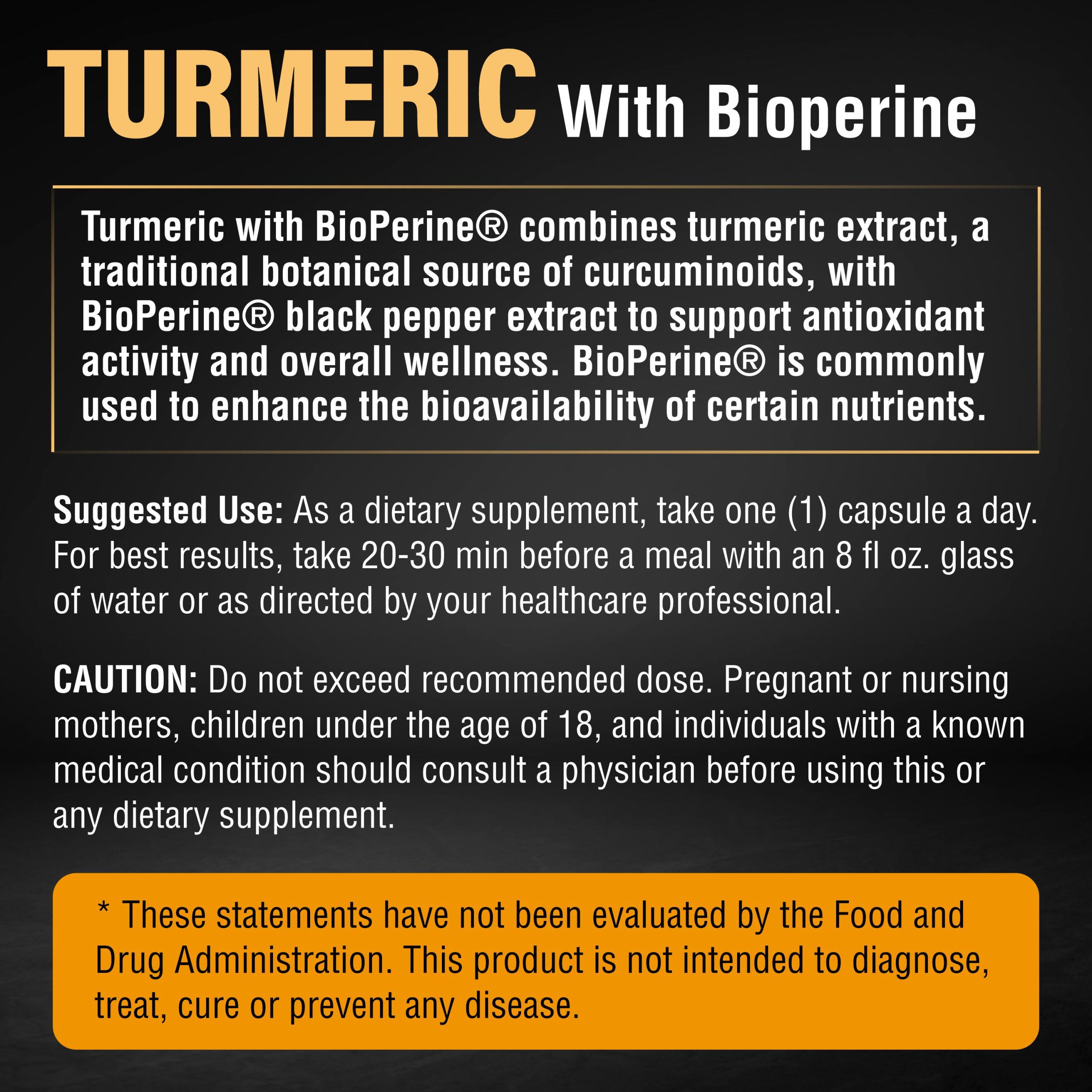 AMIZO Turmeric Curcumin with Black Pepper, 1000mg 60 Capsules - Image 5