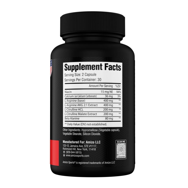 AmizoSports L-Arginine – Nitric Oxide Formula - Image 3