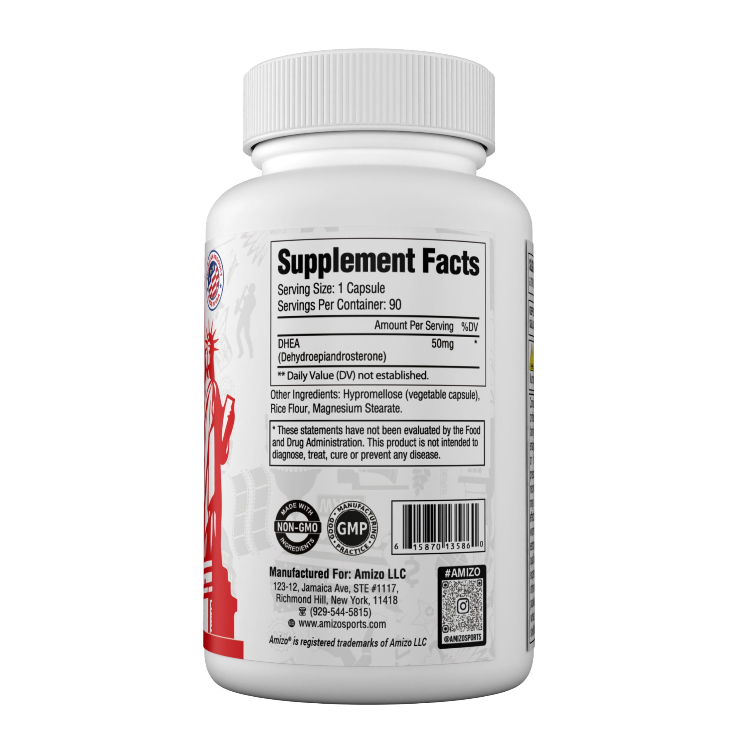 Amizo DHEA 25mg Capsules - Image 8