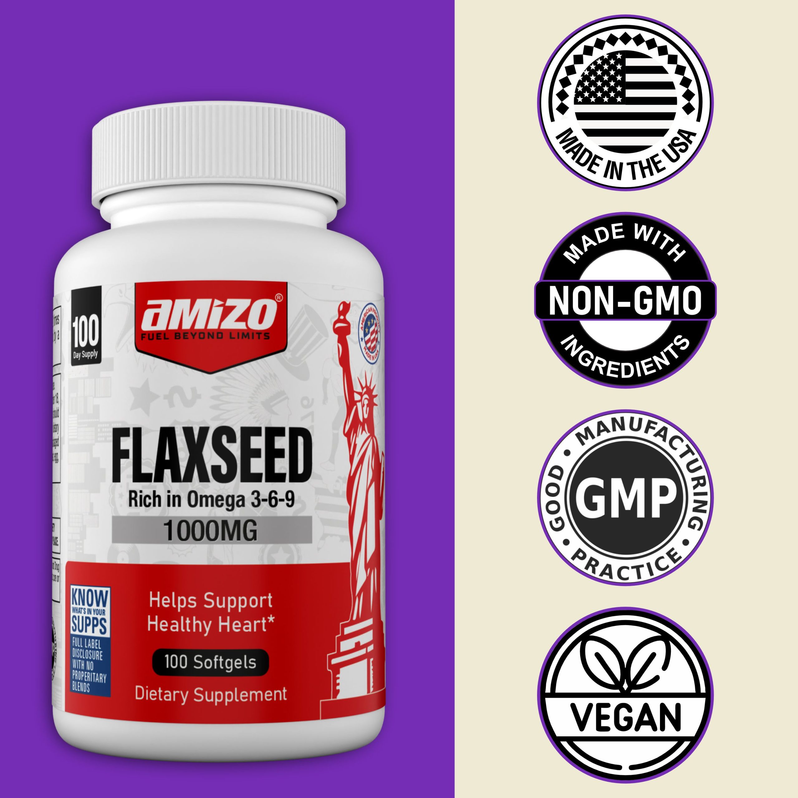 Amizo Flax Seed Oil, Omega 3 6 9 - Image 6