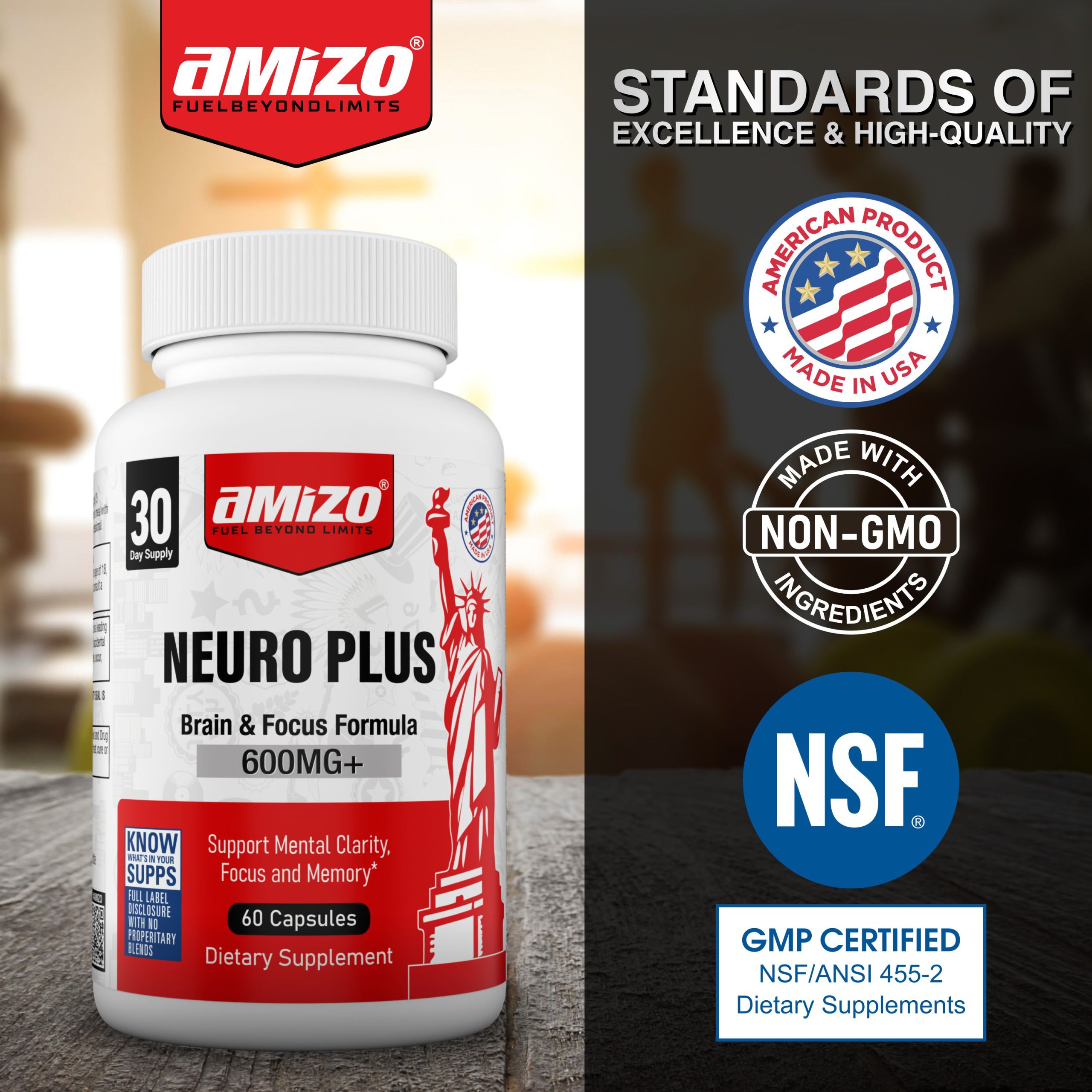 AMIZO Neuro Plus 600mg, 60 Capsules - Image 9