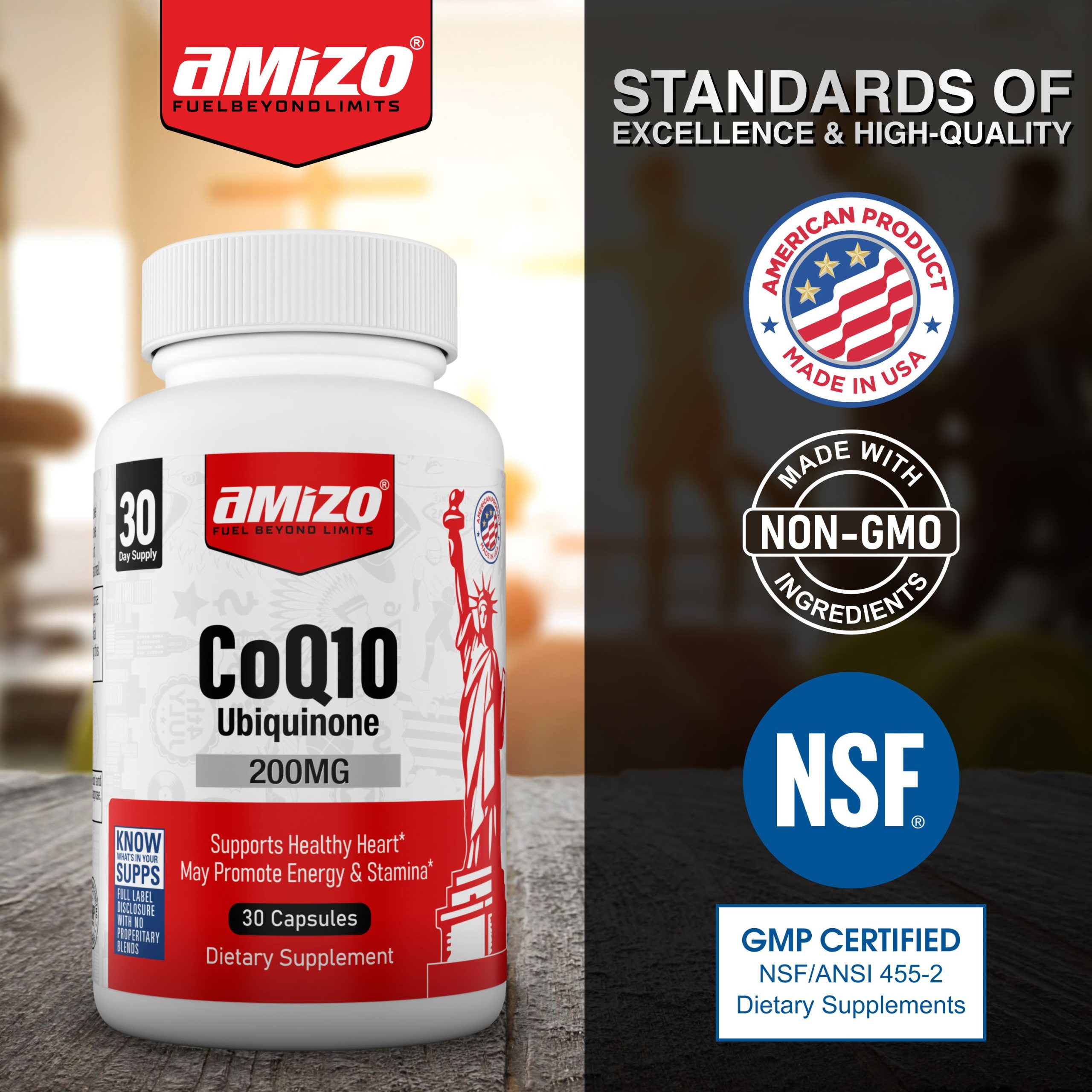 AMIZO CoQ10 200mg,60 Softgels - Image 9