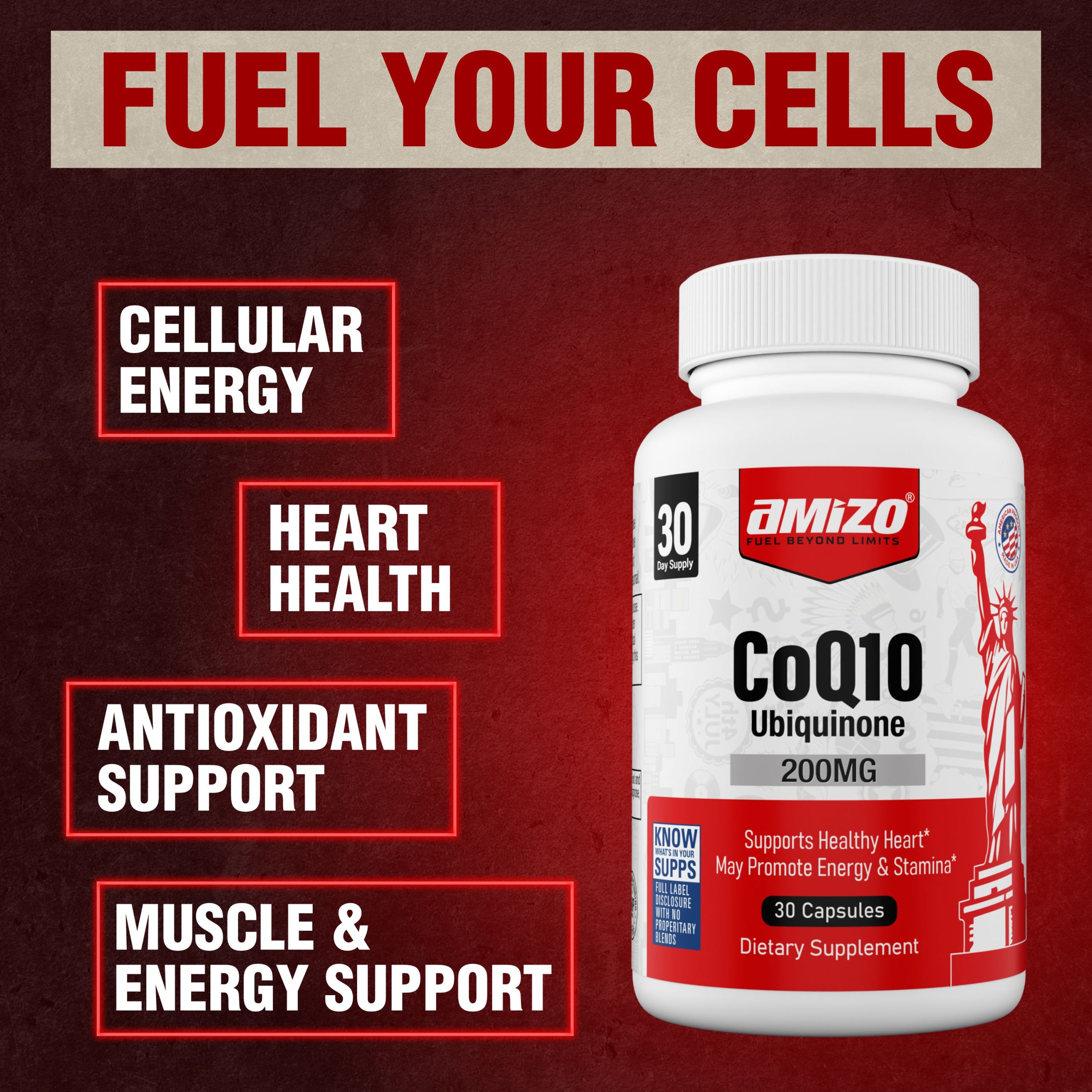 AMIZO CoQ10 200mg,60 Softgels - Image 7