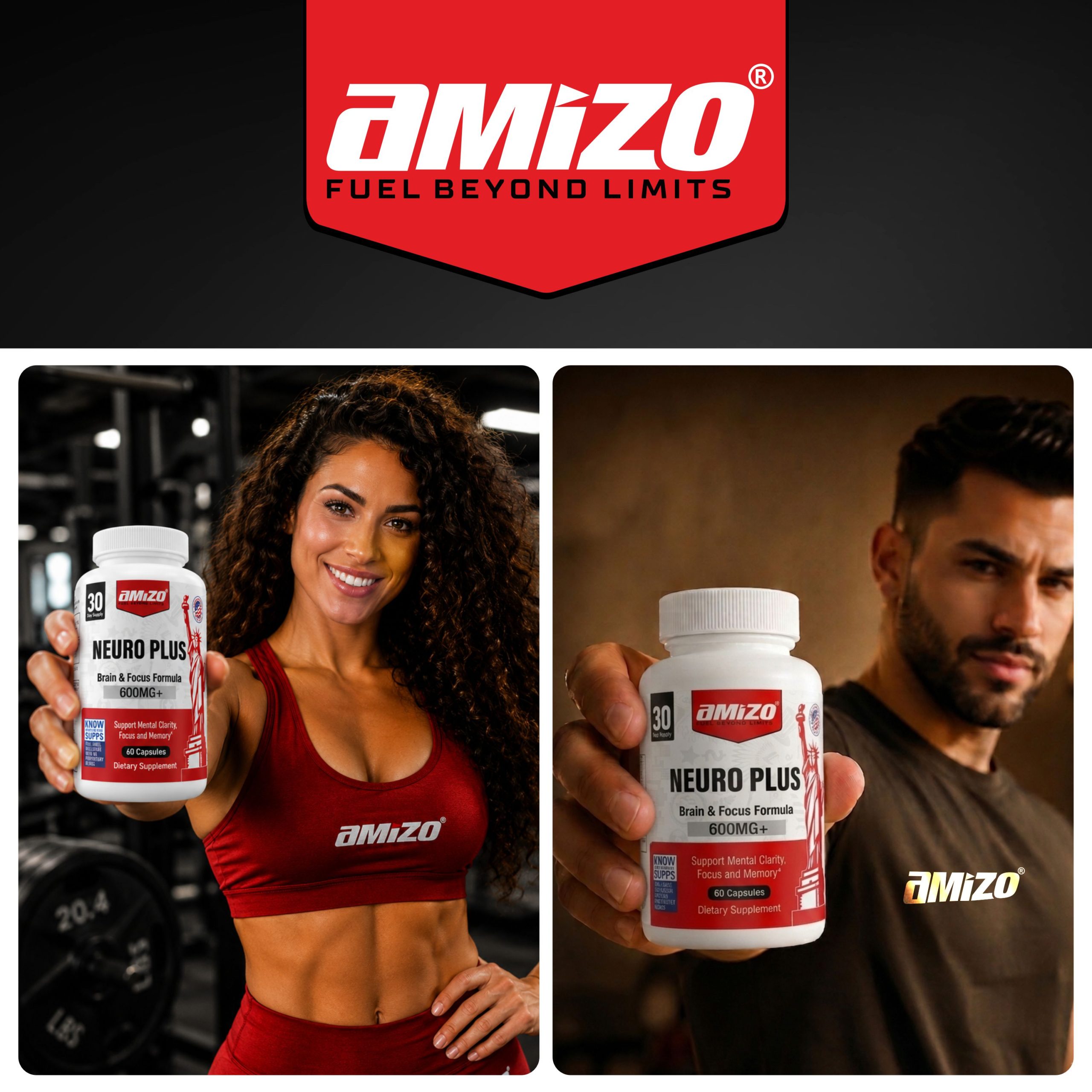 AMIZO Neuro Plus 600mg, 60 Capsules - Image 2