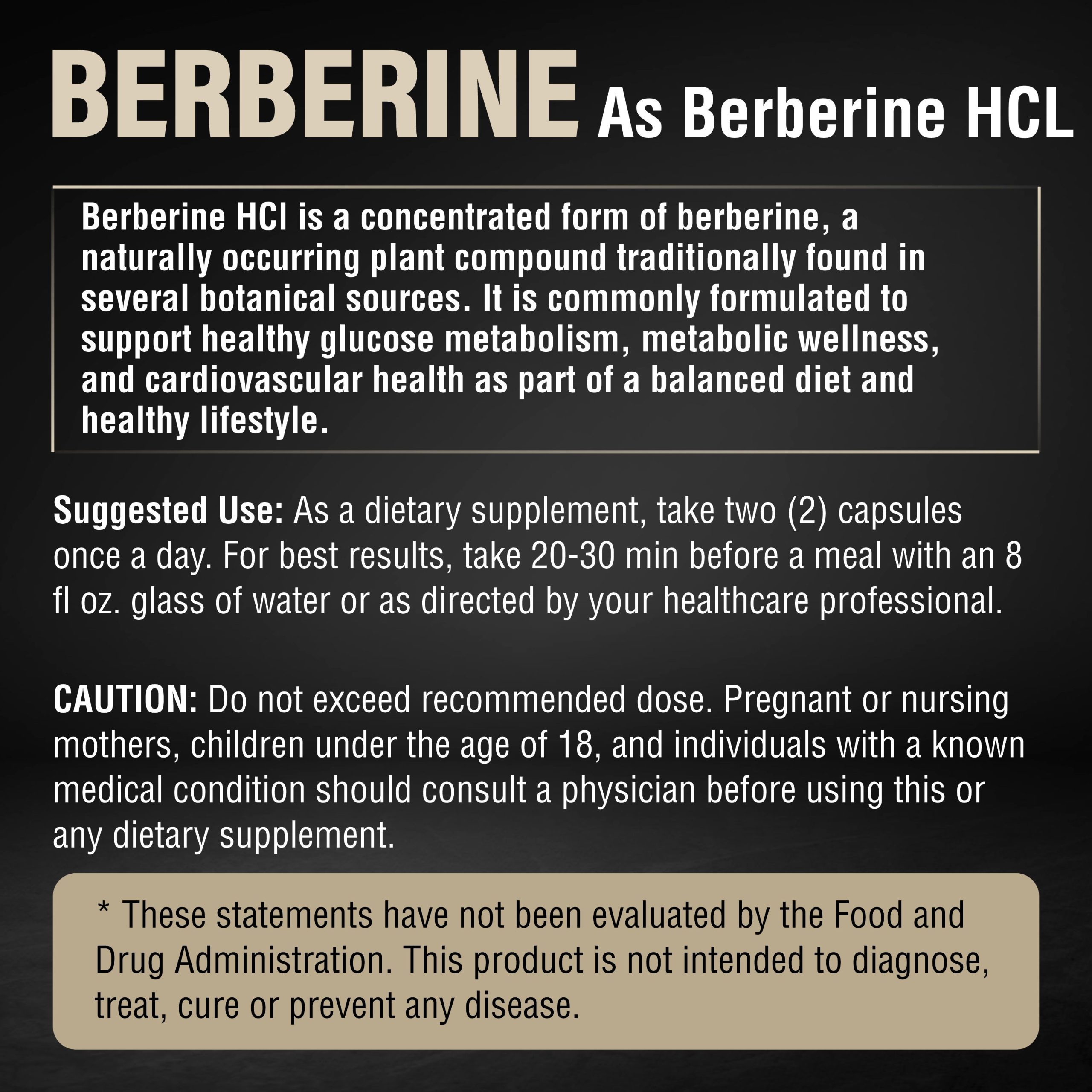 AMIZO Berberine 1200mg, Berberine HCl, 60 Capsules - Image 6